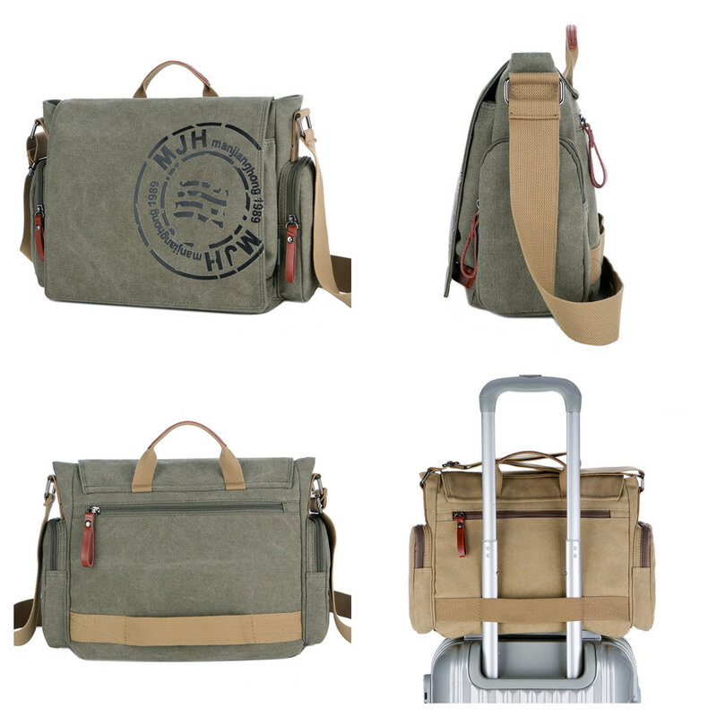 Men's Fashion Canvas Shoulder Bags Business Travel Crossbody Bags Men Messenger Bags Briefcase Men Handbags Tote man bag bolsos