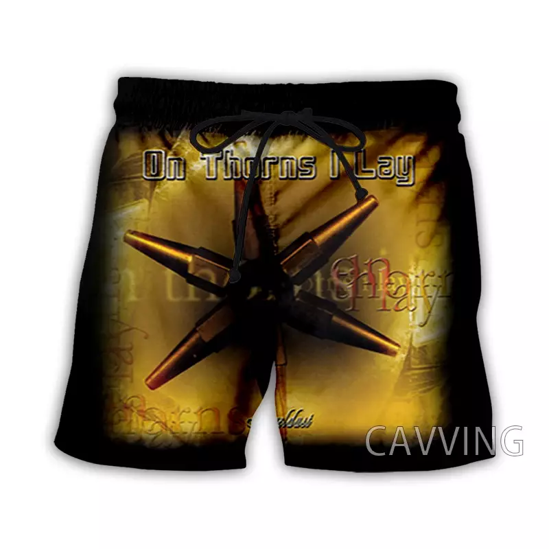 CAVVING-Shorts casuais de secagem rápida para homens e mulheres, shorts de suor de praia impressos em 3D THORNS I YOU Rock