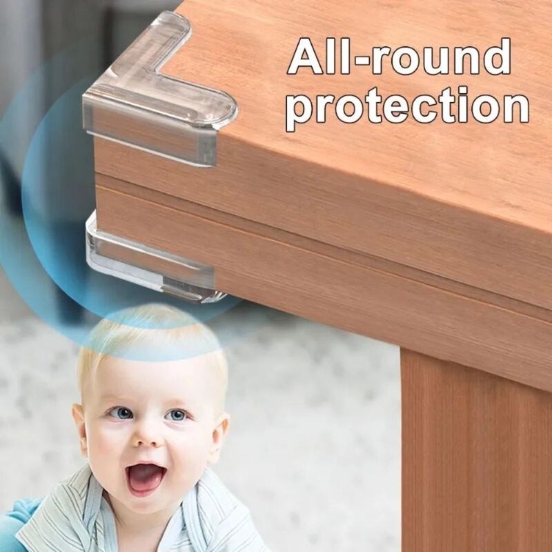 Silicone Table Corner Protector para Crianças, Segurança do bebê, Móveis Edge Protection Cover, Transparente, Anti Colisão