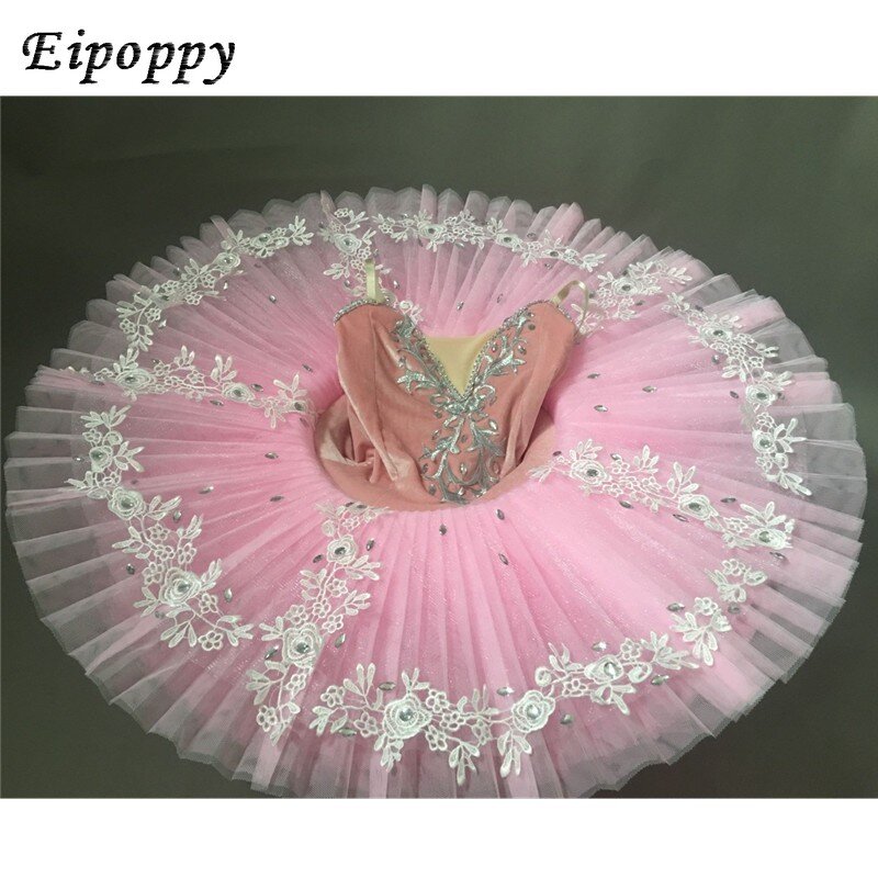 Gaun dansa balerina anak-anak kostum balet dewasa profesional baju dansa balet wanita gaun Tutu dansa balet anak perempuan