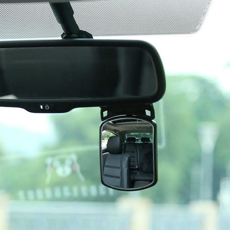 Universal Rotating Baby Car Rearview Double Curvature Mirror Rearview Mirror For Observing The Back Seat Auxiliary Mirror