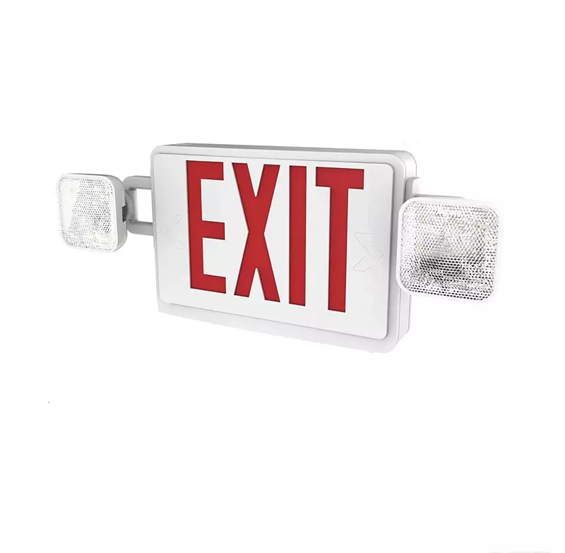 In Stock Lowest Price Portable Twin Head Exit Rechargeable with Emergency Light