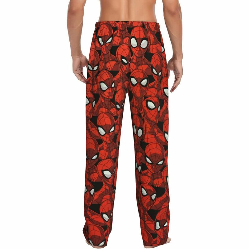 Пижама Аниме Человек-паук с карманами, одежда для сна, шорты с эластичным поясом, одежда для сна