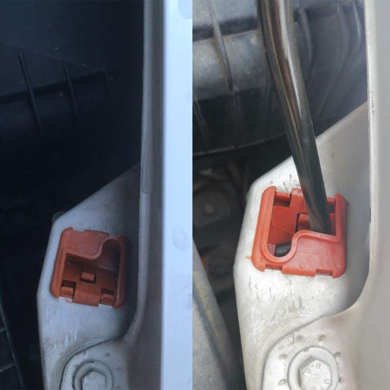 Abrazadera de plástico para Barra de capó de coche, Clip de hebilla de soporte para Skoda Fabia Octavia MK2 2004-2012 2013, 2 uds.