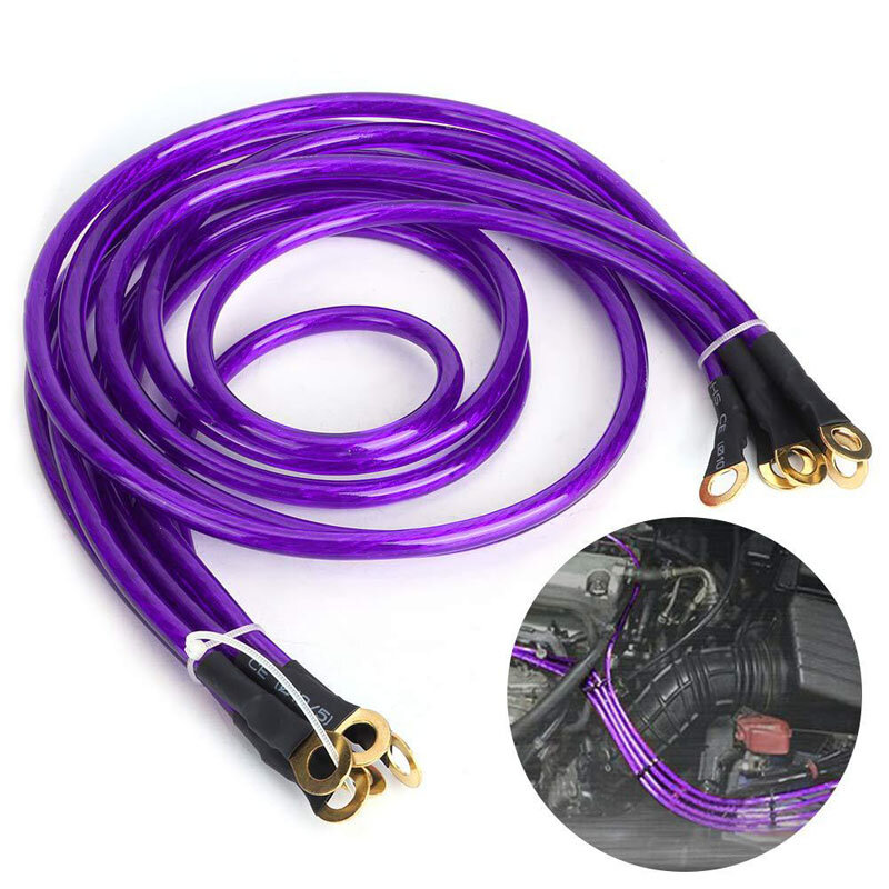 100% Brand New Car Cable System Ground Wire Conversion Kit Car Replacement Negative Battery Cable Universal Ground Wire