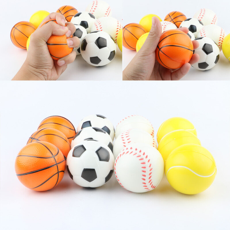 Детские мягкие настольные теннисные игрушки 63 мм, Губка из пеноматериала для снятия стресса, мячи для футбола, антистресс