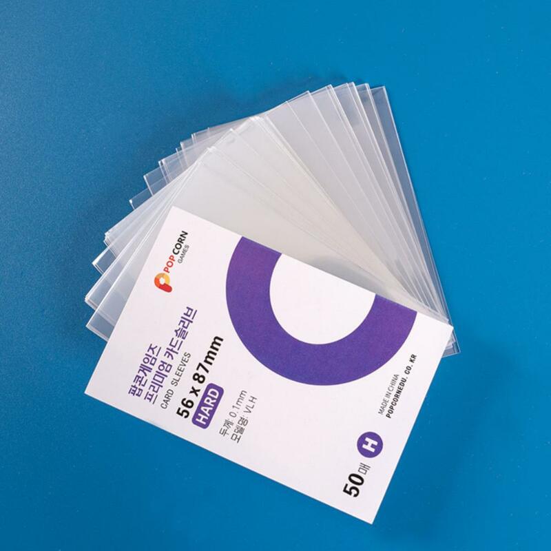 Clear Card Sleeves para Photocard, Protetor Holográfico, Film Album Binder, Photo Popcorn Card, Acid Free, Coréia, 50PCs, 100 PCs, 150PCs