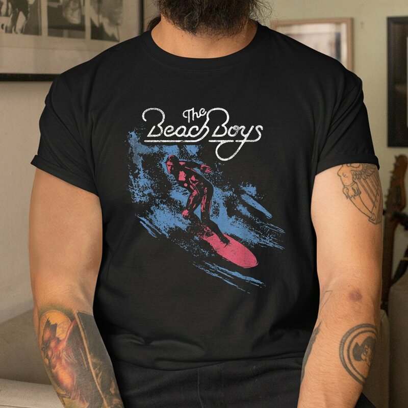 Beach Boys Surfer Shirt Muster druck lässig bequem bequem Rundhals ausschnitt Kurzarm T-Shirt Top