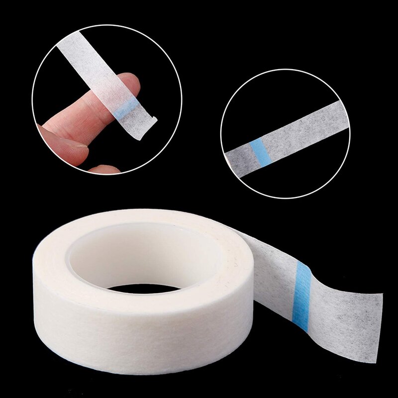 24 Rolls Adhesive Fabric Lash Tapes White 9 M/10 Yard For Eyelash Extension Supply