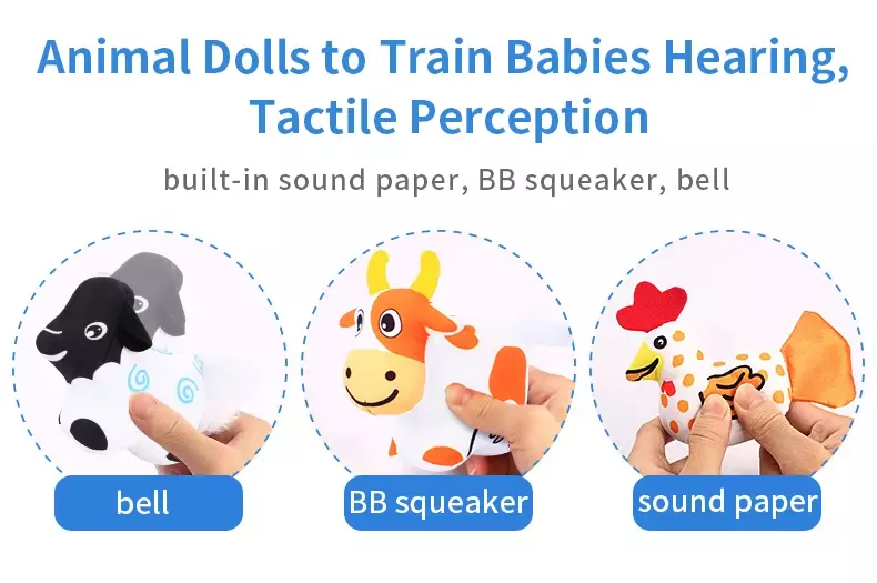 Alfombra de juego de tela suave para bebé con muñeca de animal lavable, soporte de personalización, disponible