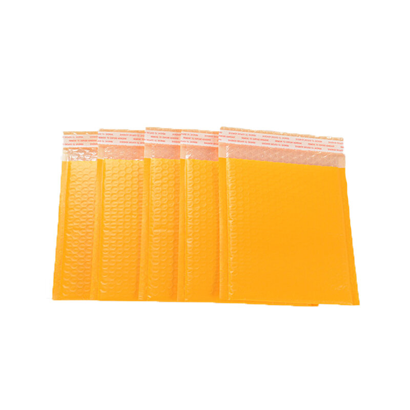 10Pcs Orange Yellow Bubble Bags Small Business Supplies Phone Case Packaging Bag Waterproof Bubble Envelope Jewelry Gift Pouches