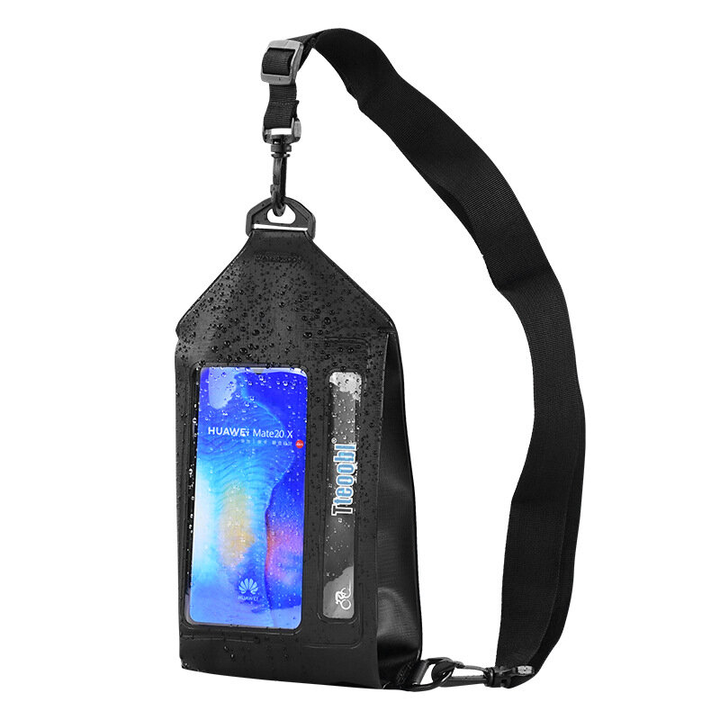 Bolsas de pecho deportivas para montar, Mochila pequeña de hombro cruzado impermeable para teléfono móvil, bolsa impermeable con pantalla táctil, entrega diaria de ocio