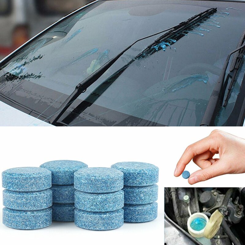 Limpiaparabrisas fino efervescente para coche, tabletas de 10 piezas, limpiador de vidrio sólido, agua, limpiaparabrisas, agente de limpieza