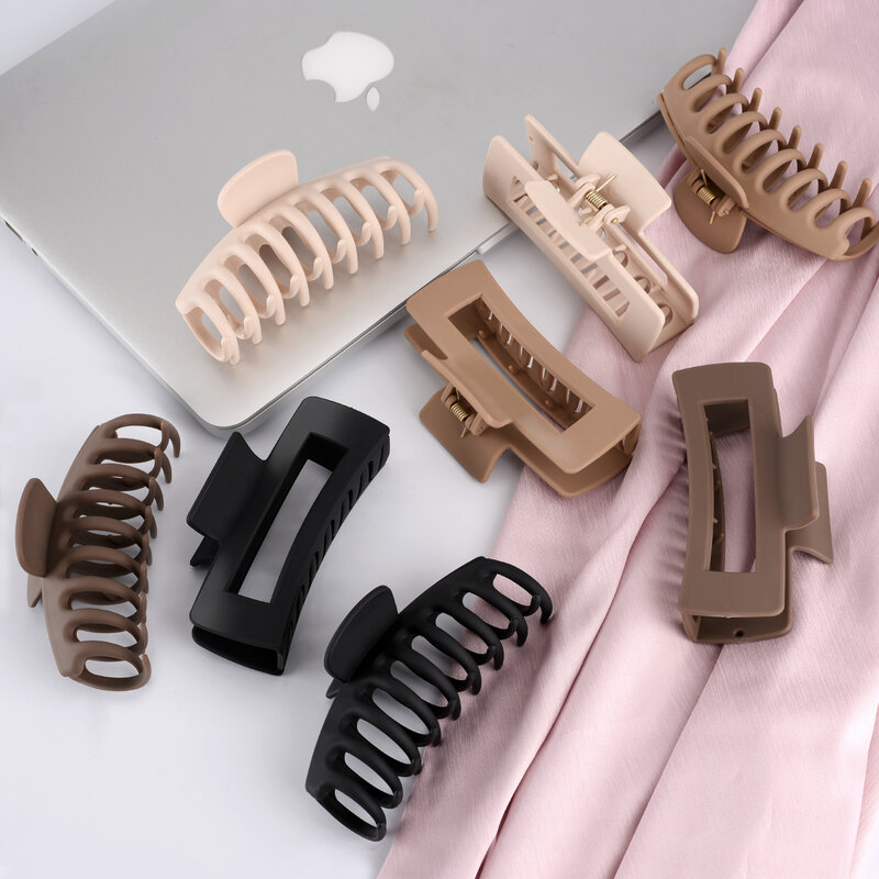 8 Pcs Hair Clips for Women 4.3 Inch Large Hair Claw Clips for Women Thin Thick Curly Hair, Big Matte Banana Clips