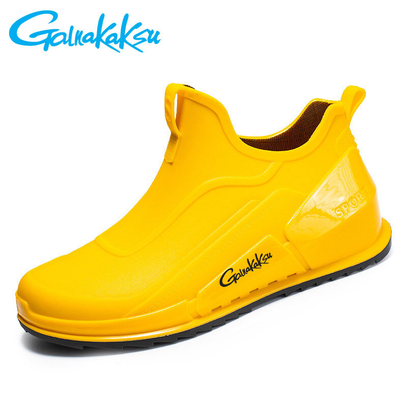 2023 novos botas de chuva dos homens curto tubo ao ar livre esportes sapatos de pesca ciclismo sapatos de borracha antiderrapante luz à prova dwaterproof água overshoes