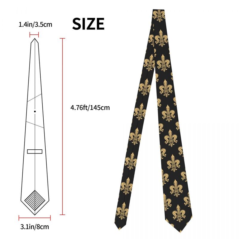Vintage Fleur De Lis Pattern Tie Necktie Tie Clothing Accessories