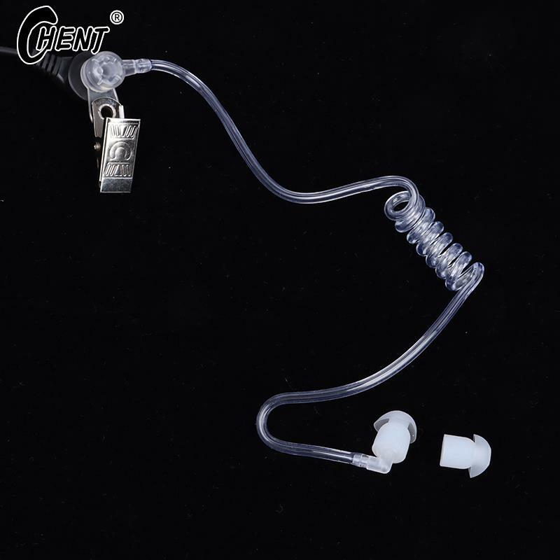 Изогнутые одинарные наушники с прослушиванием воздуха, 3,5 мм, внутренняя связь, внешние одинарные наушники для прослушивания, телефонные наушники, кабель