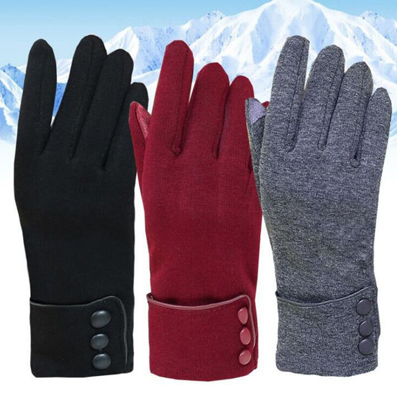 Fashion Men Women Touch Screen Gloves Winter Sports Windproof Waterproof Internal Plush Warm Gloves MaleFemale Mittens