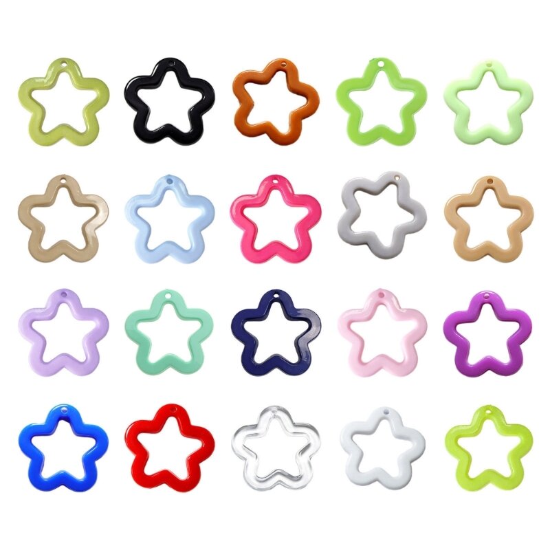 Acryl Star Charm Voor Sieraden Maken Onderdelen Diy Handgemaakte Kleurrijke Handwerk Dropship