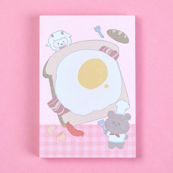 Kawaii Notes Korean Ins Cute Cartoon Girl Sticky Notes for Students Sticker Notes Memo Pad Cute Stationary Supplies