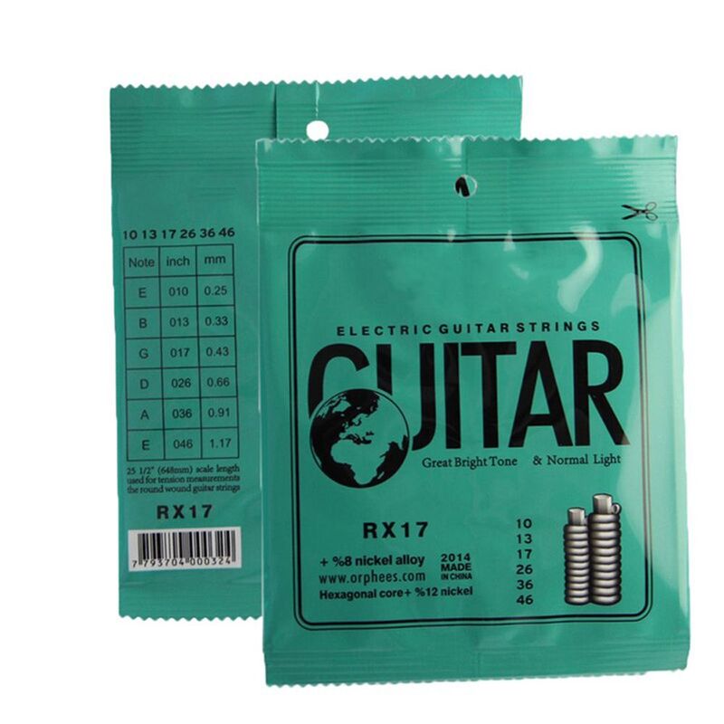 Metal Electric Guitar Strings Set RX Series Practiced Hexagonal Carbon Steel 6 String for Guitar Parts Musical Instrument