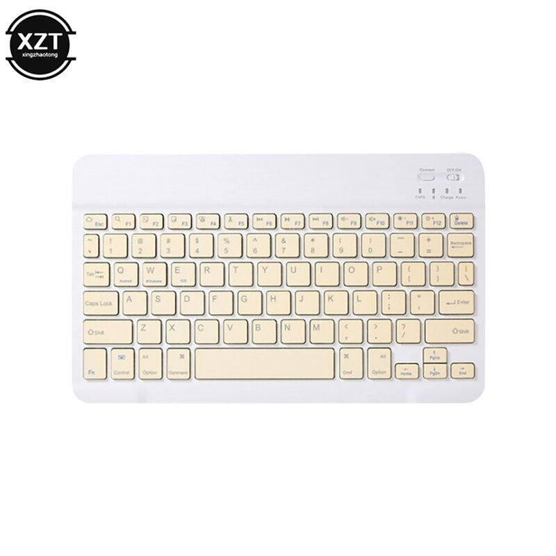 Mini teclado sem fio e mouse, Teclado Bluetooth, Russo Keycaps, Recarregável para iPad, Telefone, Tablet, Laptop