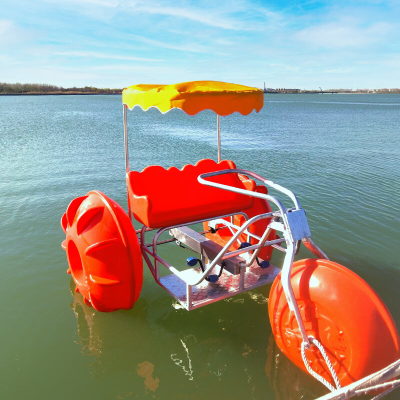 Accesorios de parque acuático, triciclo flotante, Pedal de plástico, barco de ocio
