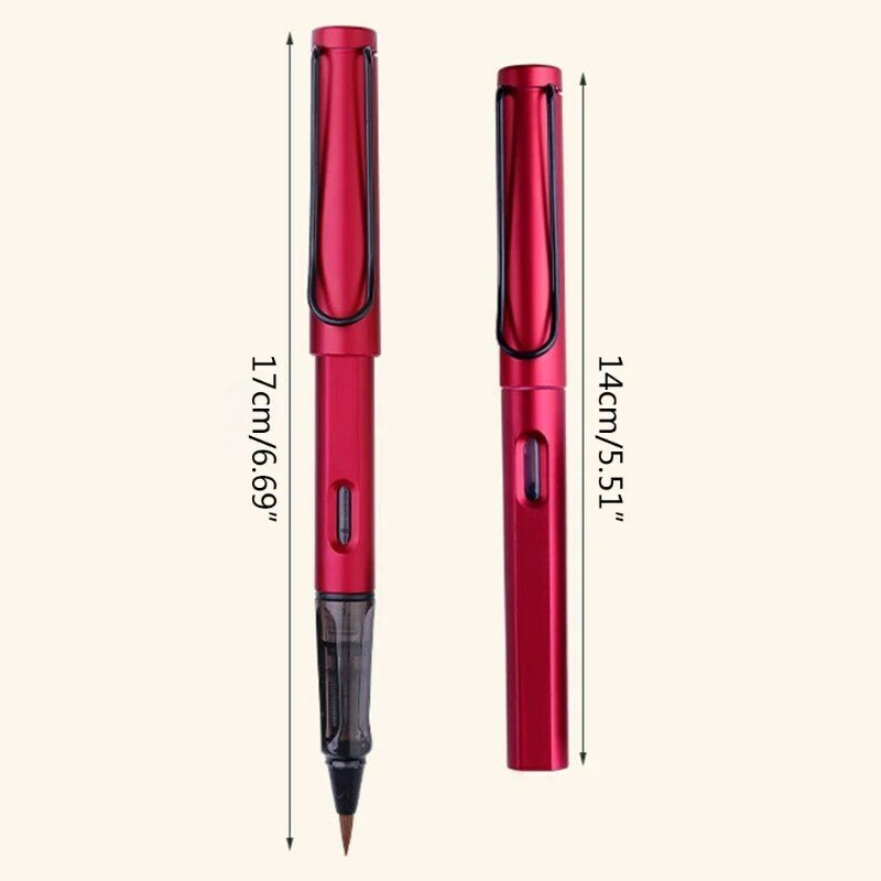 ปากกาหมึกซึมเหมือนปากกาประดิษฐ์ตัวอักษร Piston Filling ปากกาแปรงรีฟิลสำหรับเด็ก