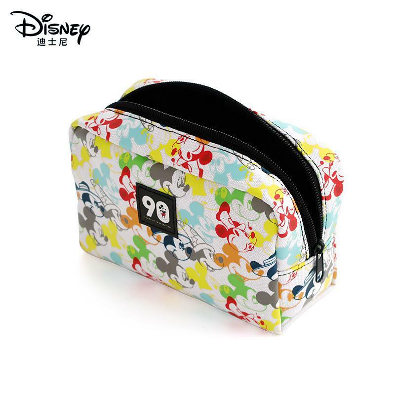 Disney Authentic Mickey Mouse 90 Anniversary Fashion Creative Multi-function Ladies Cosmetic Bag Sketch Storage Bag