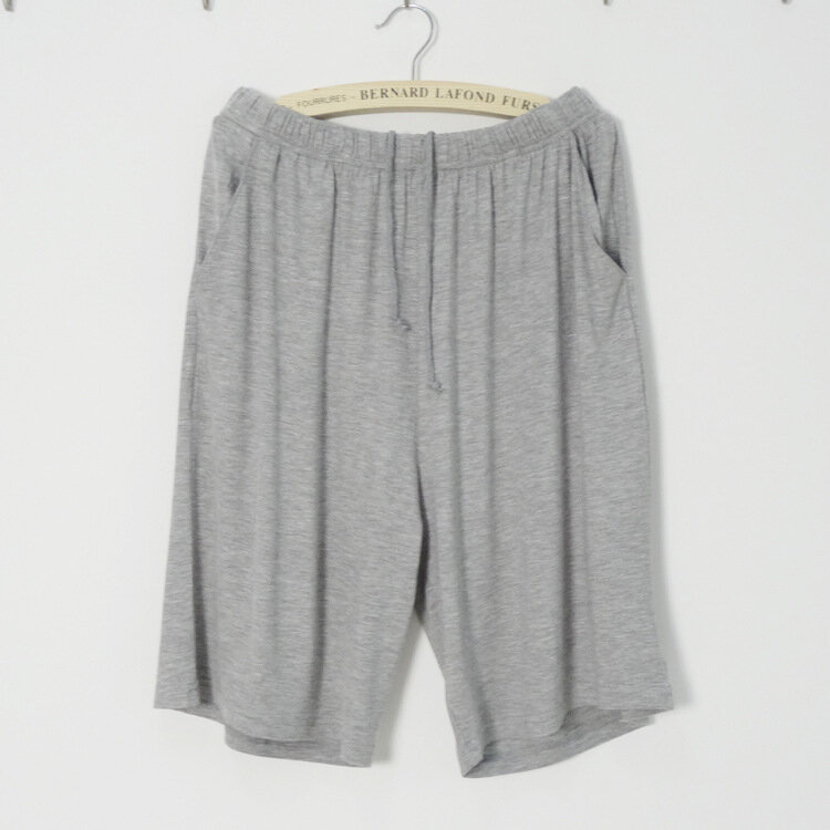 Новые летние мужские шорты большого размера, хлопковые повседневные домашние брюки из модала, тонкие свободные шорты большого размера, пижамы, Мужские пижамные штаны