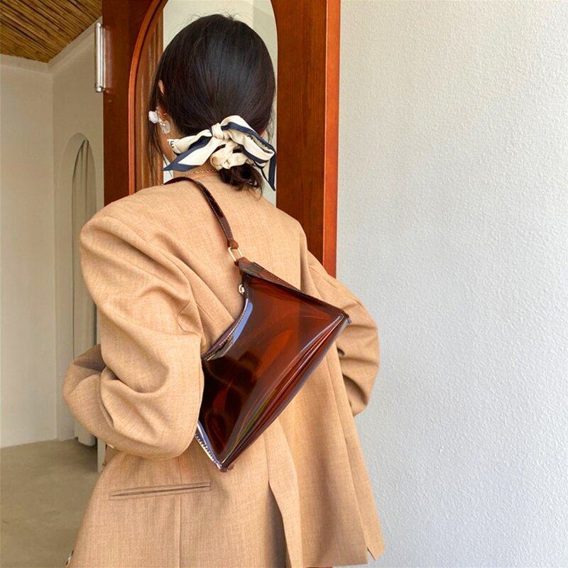 حقيبة يد جيلي شفافة شفافة للنساء حقيبة سهرة أنيقة