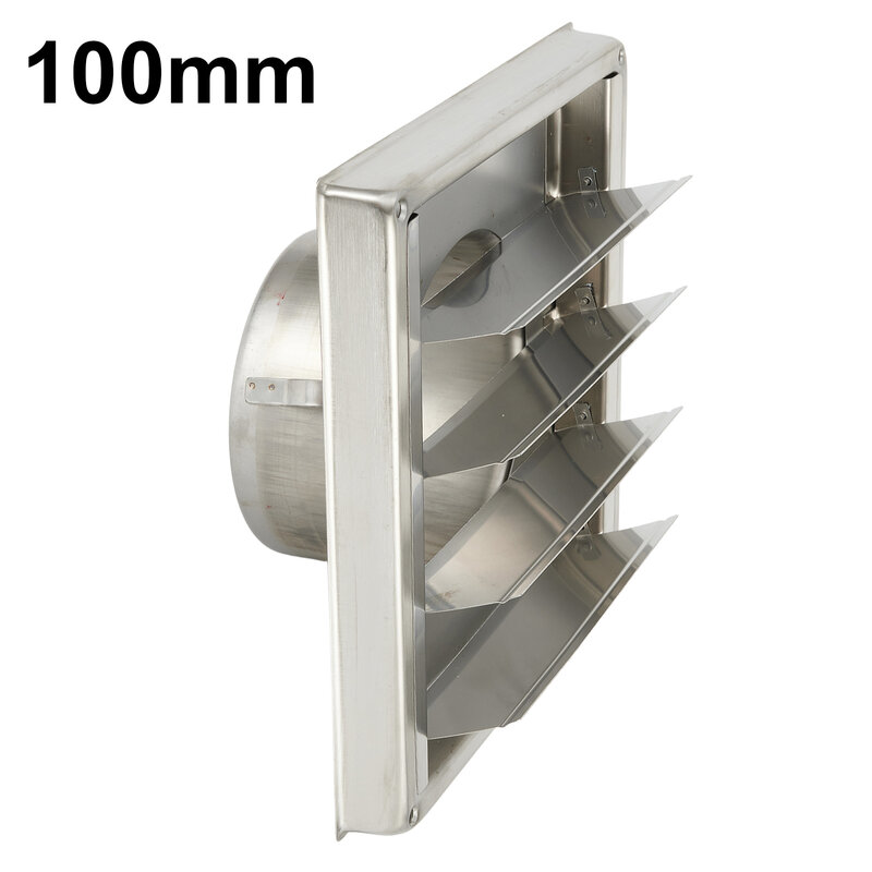 Air Outlet Stainless Steel Vent 100mm Anti-rust Corrosion-resistant Durable Stainless Steel Wall Vent Exhaust Stylish