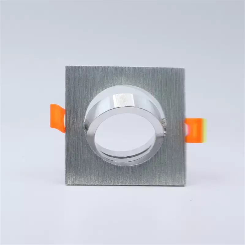Алюминиевая монтажная рама GU10, белая, серебристая, черная, круглая, квадратная, вырезанная, 65 мм, ретро, подходящая рама для лампы, прожектор
