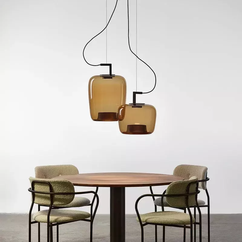 Подвесная лампа в скандинавском стиле, креативное искусственное стекло для гостиной, спальни, прикроватного столика, украшение для дома