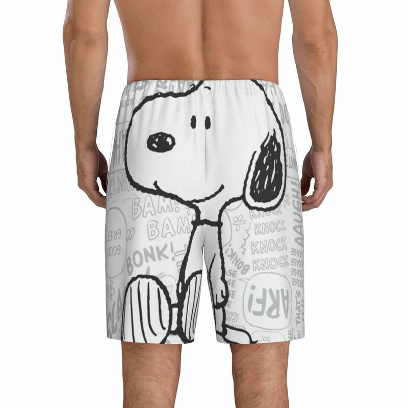 Niestandardowy nadruk Anime Manga Snoopy Woodstock spodenki piżamowe męska bielizna nocna spodnie i spódnice krótkie piżamy z kieszeniami
