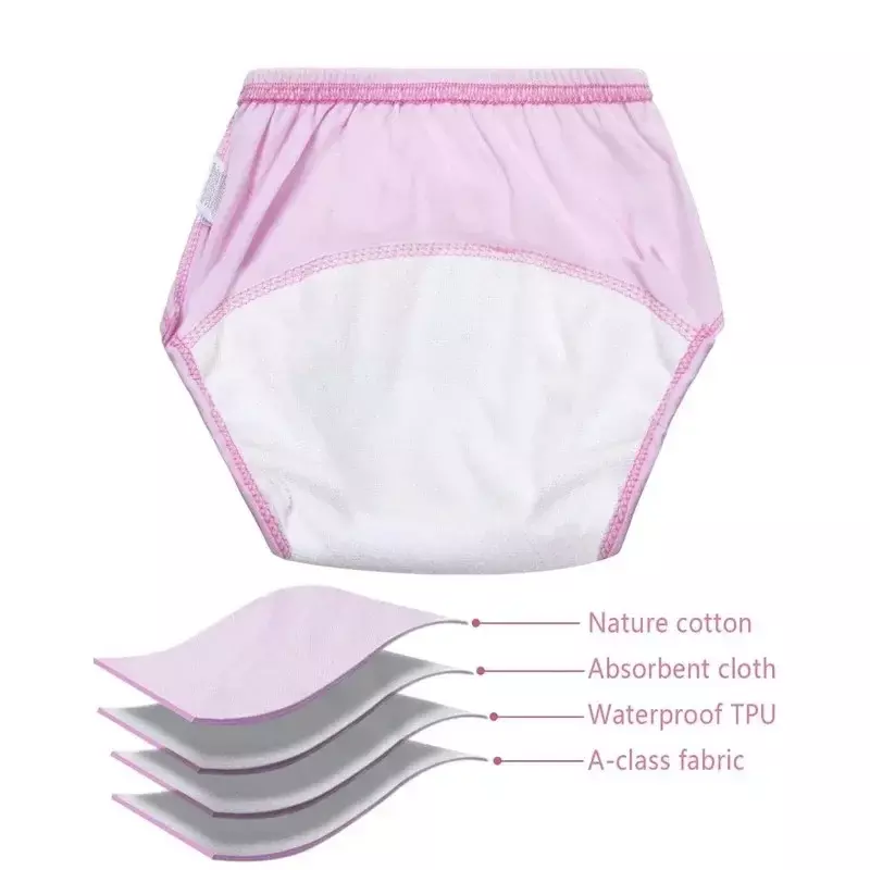 5 sztuk/partia pieluchy dla dzieci dzieci wielokrotnego użytku bielizna oddychające pieluchy spodnie treningowe można śledzić garnitur 6-16kg