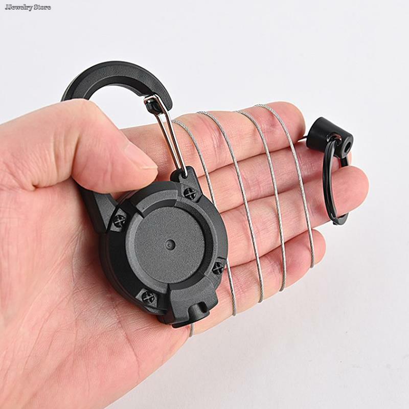 1pc Anti-Diebstahl-Metall leicht zu ziehendes Schnallens eil elastischer Schlüssel bund einziehbarer Schlüssel ring Anti-Lost-Skipass-ID-Karte