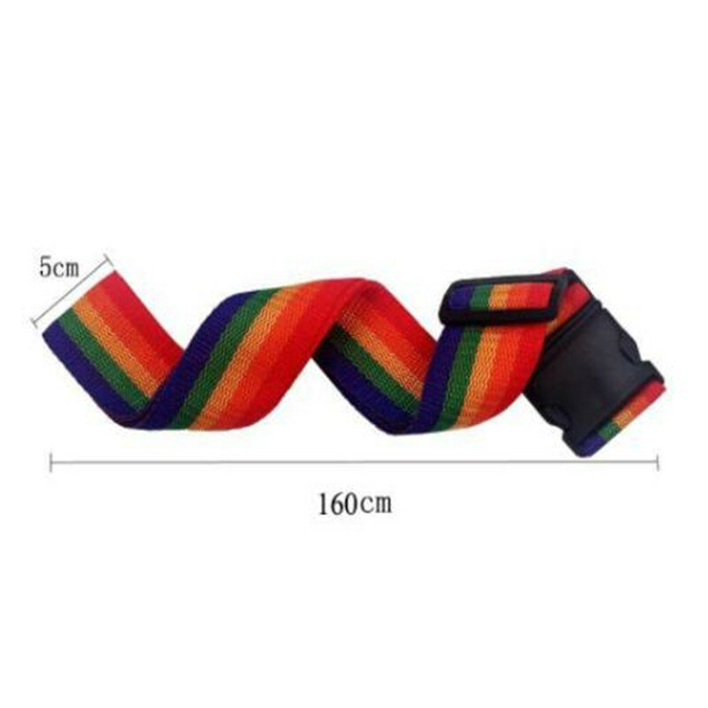 2023 Adjustable Luggage Strap Cargo Outdoor Camping Tool Rainbow Password Lashing Buckle Lock Belt Travel Suitcase Colorful Band