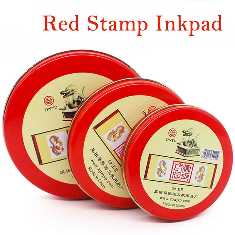 Red stamp inkpad fingerprint inkpad Ink Pad Scrapbooking Colorful Inkpad Stamp Sealing Decoration Fingerprint Stencil Card Makin