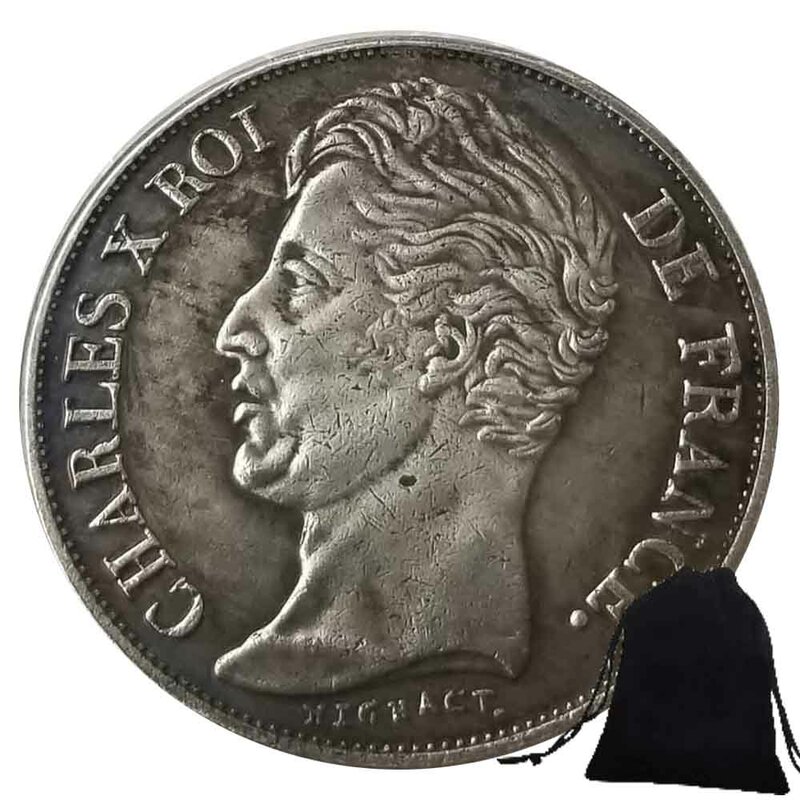 Luxury Historic French napoleone 3D Art Coins Memorial coppia Coin divertente Pocket moneta romantica moneta fortunata commemorativa + borsa regalo