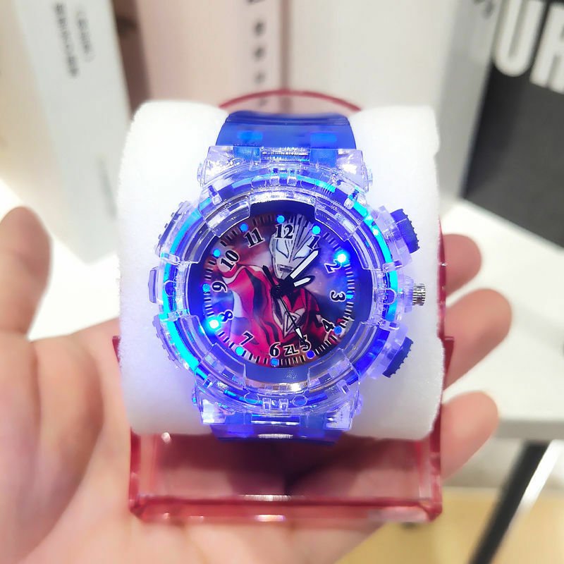 2022 japońska kreskówka Anime zegarek świetlny dzieci migające światło elektroniczny pasek silikonowy dorywczo chłopiec dziewczyna sport zegarek prezent