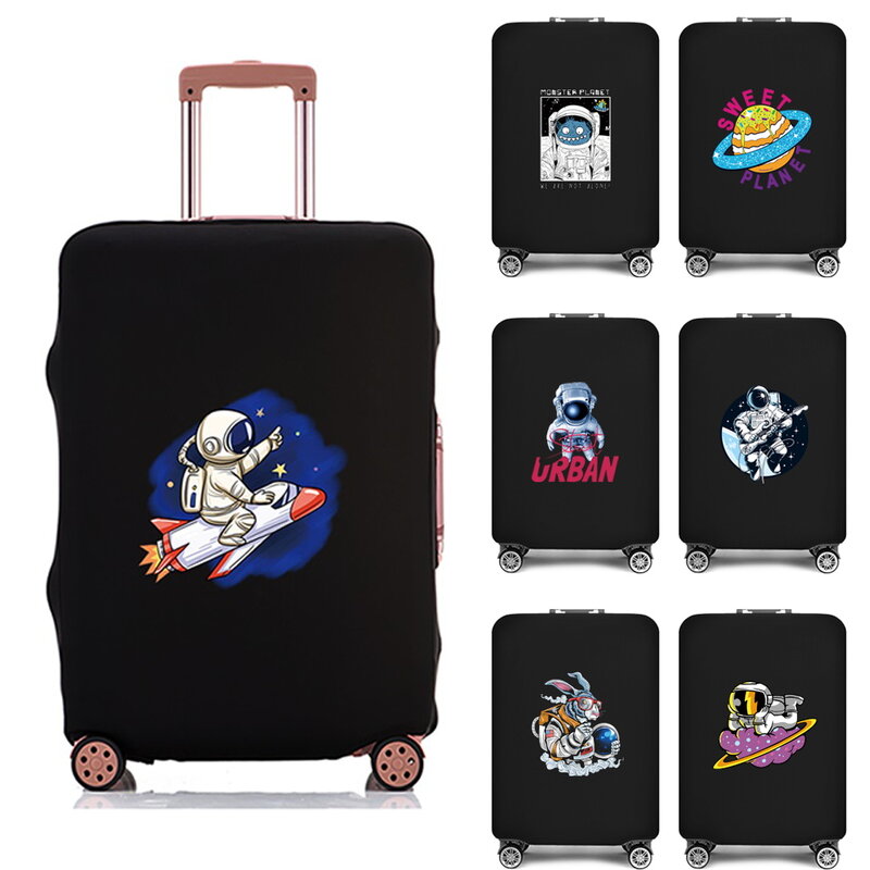 Luggage Case Suitcase Protective Cover Astronaut Printing Pattern Travel Elastic Luggage Dust-proof Cover Apply 18-28 Suitcase