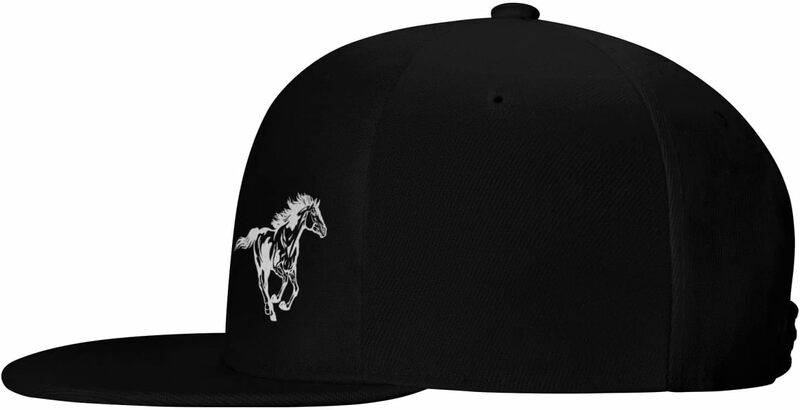 Pferd Hysterese nhut für Männer Frauen schwarze Baseball kappe verstellbare flache Rechnung Papa Hut lustige Trucker Hut für den Sommer