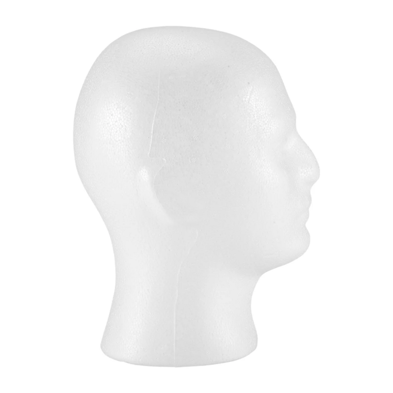 1x männliche weibliche Schaum Styropor Schaufenster puppe Puppe Kopf stehen Modell Perücke Hut Display, #2