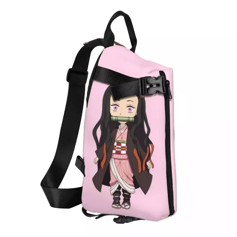 Nezuko Anime Demon Slayer Shoulder Bags Kimetsu No Yaiba Streetwear Chest Bag Trip Design Sling Bag Aesthetic Phone Small Bags