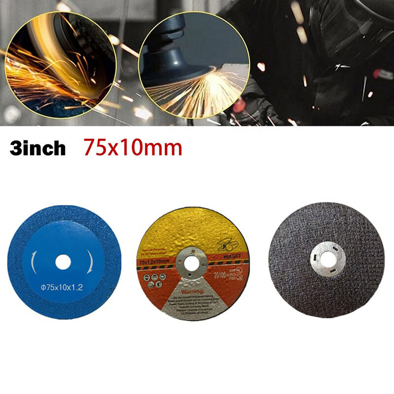 1 pz 3'inch disco da taglio lama per sega 10mm disco abrasivo per lucidatura a morso per smerigliatrice angolare elettrica accessori per utensili elettrici