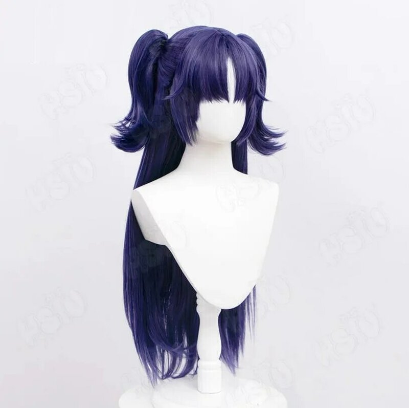 Hayase Yuka peruka do Cosplay gra w peruka z włókna syntetycznego niebieskie archiwum cosplay niebieskie fioletowe długie włosy