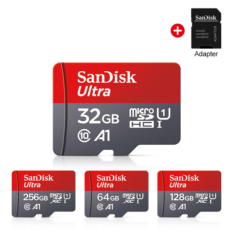 Cartão de Memória Micro SD Classe 10, Mini Microsd, Cartão TF, Adaptador SD, A1, 32GB, 64GB, 128GB, 256GB, 512GB