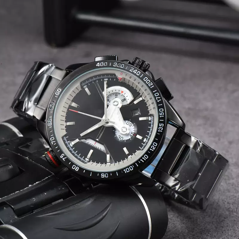 Luksusowe oryginalne zegarki męskie klasyczna moda wielofunkcyjny zegarek kwarcowy randka Sport chronograf Top A zegary