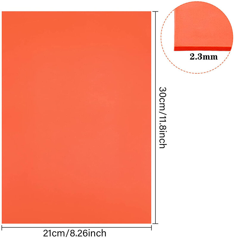 A4 Stempel Blatt für Laser Cutter und Gravur Maschine mit A4 Größe 2,3mm Orange Grau